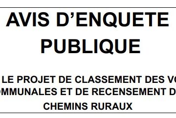 Image Enquête publique : Classement voirie